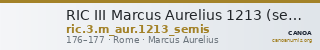 RIC III Marcus Aurelius 1213 (semis) — CANOA