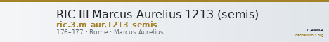 RIC III Marcus Aurelius 1213 (semis) — CANOA