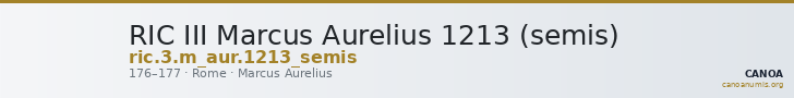 RIC III Marcus Aurelius 1213 (semis) — CANOA