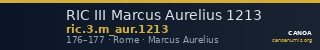 RIC III Marcus Aurelius 1213 — CANOA