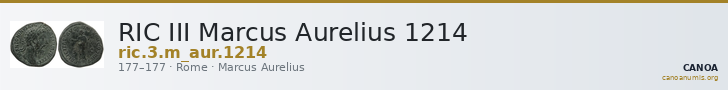 RIC III Marcus Aurelius 1214 — CANOA