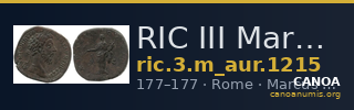 RIC III Marcus Aurelius 1215 — CANOA