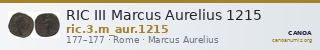 RIC III Marcus Aurelius 1215 — CANOA