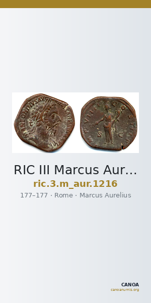RIC III Marcus Aurelius 1216 — CANOA