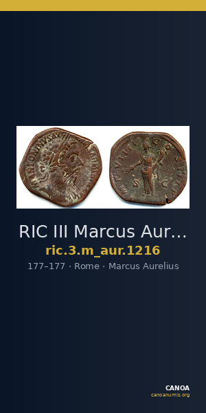 RIC III Marcus Aurelius 1216 — CANOA