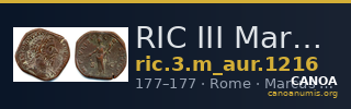 RIC III Marcus Aurelius 1216 — CANOA