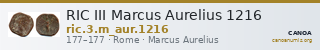RIC III Marcus Aurelius 1216 — CANOA