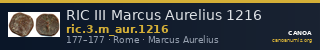 RIC III Marcus Aurelius 1216 — CANOA