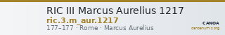 RIC III Marcus Aurelius 1217 — CANOA