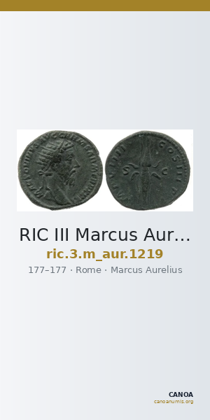 RIC III Marcus Aurelius 1219 — CANOA