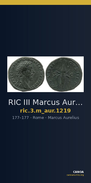 RIC III Marcus Aurelius 1219 — CANOA