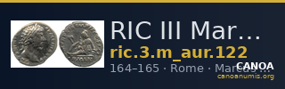 RIC III Marcus Aurelius 122 — CANOA