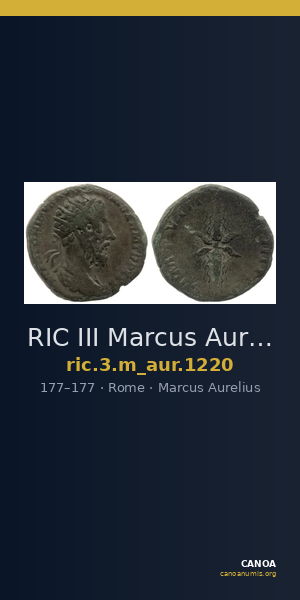 RIC III Marcus Aurelius 1220 — CANOA