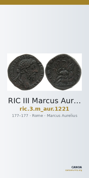 RIC III Marcus Aurelius 1221 — CANOA