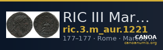 RIC III Marcus Aurelius 1221 — CANOA