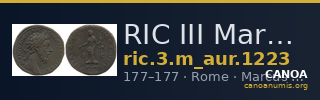 RIC III Marcus Aurelius 1223 — CANOA