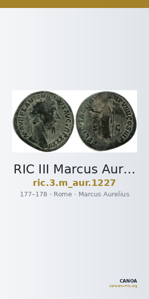 RIC III Marcus Aurelius 1227 — CANOA