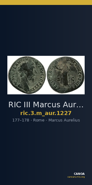 RIC III Marcus Aurelius 1227 — CANOA