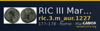 RIC III Marcus Aurelius 1227 — CANOA