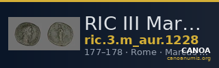 RIC III Marcus Aurelius 1228 — CANOA