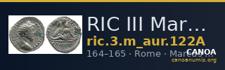 RIC III Marcus Aurelius 122A — CANOA