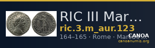 RIC III Marcus Aurelius 123 — CANOA
