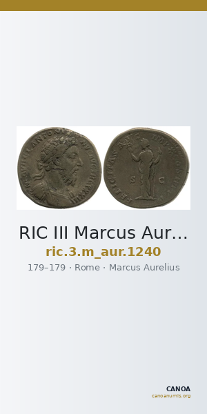 RIC III Marcus Aurelius 1240 — CANOA