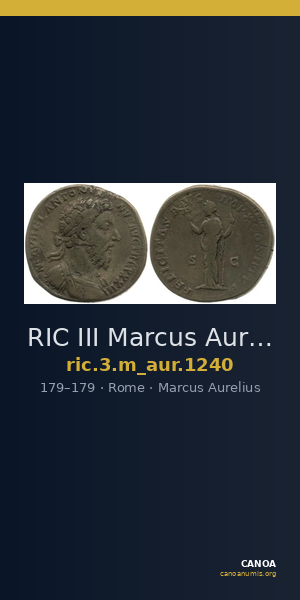 RIC III Marcus Aurelius 1240 — CANOA