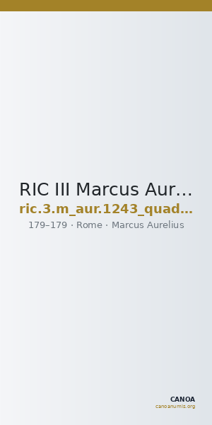 RIC III Marcus Aurelius 1243 (quadrans) — CANOA