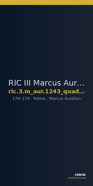 RIC III Marcus Aurelius 1243 (quadrans) — CANOA