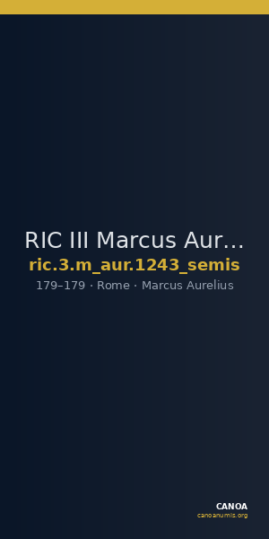 RIC III Marcus Aurelius 1243 (semis) — CANOA