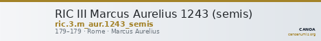 RIC III Marcus Aurelius 1243 (semis) — CANOA