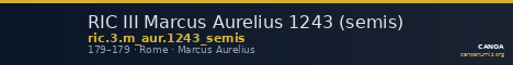 RIC III Marcus Aurelius 1243 (semis) — CANOA