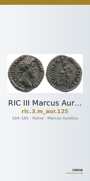 RIC III Marcus Aurelius 125 — CANOA