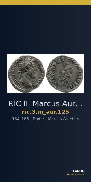RIC III Marcus Aurelius 125 — CANOA