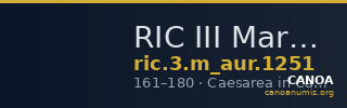 RIC III Marcus Aurelius 1251 — CANOA