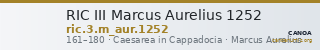 RIC III Marcus Aurelius 1252 — CANOA