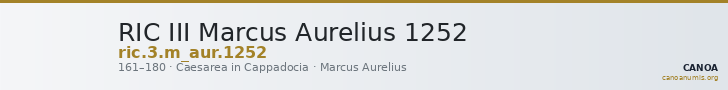 RIC III Marcus Aurelius 1252 — CANOA
