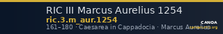 RIC III Marcus Aurelius 1254 — CANOA
