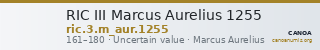 RIC III Marcus Aurelius 1255 — CANOA