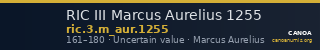 RIC III Marcus Aurelius 1255 — CANOA