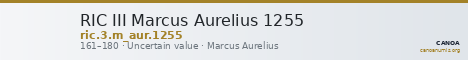 RIC III Marcus Aurelius 1255 — CANOA