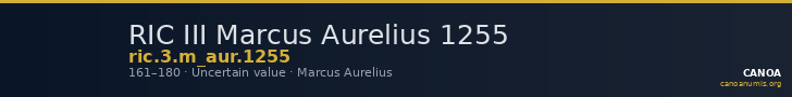 RIC III Marcus Aurelius 1255 — CANOA