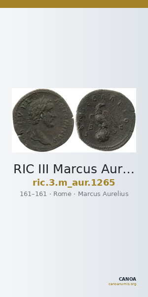 RIC III Marcus Aurelius 1265 — CANOA