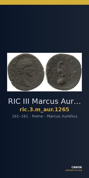 RIC III Marcus Aurelius 1265 — CANOA