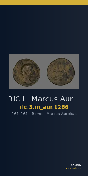 RIC III Marcus Aurelius 1266 — CANOA