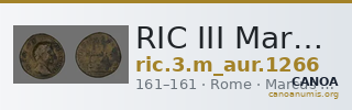 RIC III Marcus Aurelius 1266 — CANOA