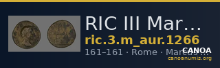 RIC III Marcus Aurelius 1266 — CANOA