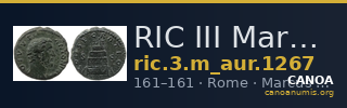 RIC III Marcus Aurelius 1267 — CANOA