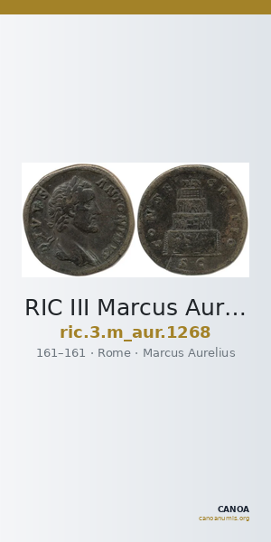 RIC III Marcus Aurelius 1268 — CANOA